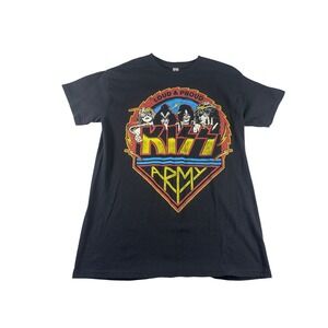 KISS Army‎ Loud & Proud Graphic T-Shirt Black Rock Band Concert Tee Small